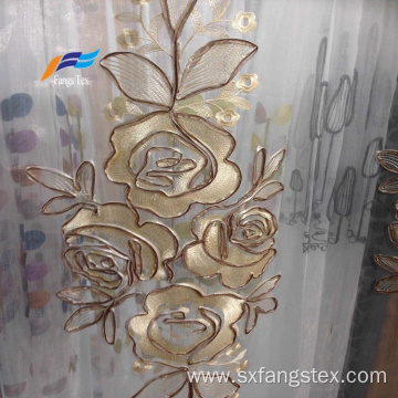 Textile Factory Embroidered Fabric Window Voile Curtain